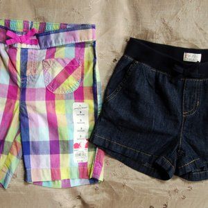 NWT LOT Girls Sz 5  Bermuda & Jean Summer Shorts